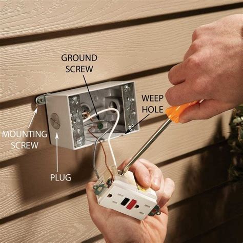 how ro install a electric box.outside|install outdoor electrical outlet.